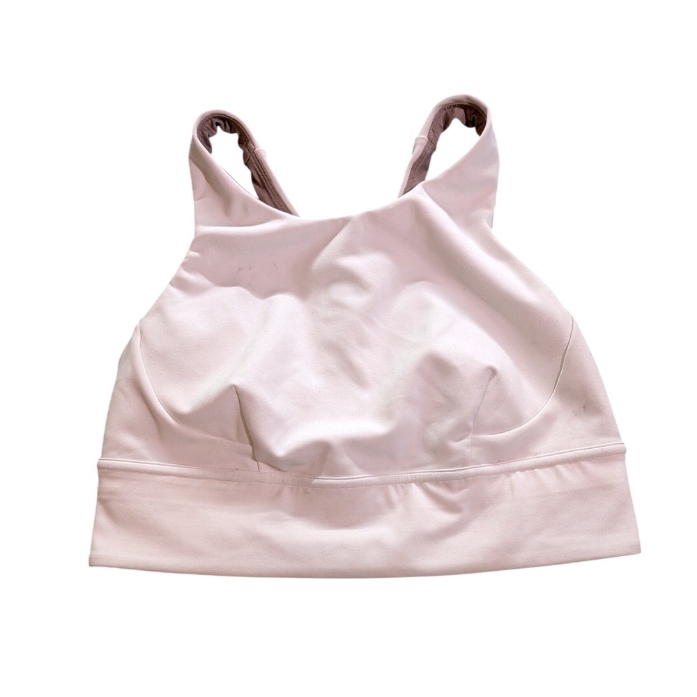 Lululemon High Neck Racerback Sports Bra creamy white Women Size 6-8 Approx